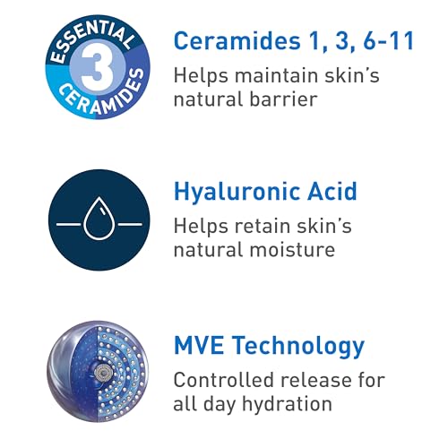 CeraVe Moisturizing Cream | Body and Face Moisturizer for Dry Skin | Body Cream with Hyaluronic Acid and Ceramides | Daily Moisturizer | Oil-Free | Fragrance Free | Non-Comedogenic | 19 Ounce-UPStoxs