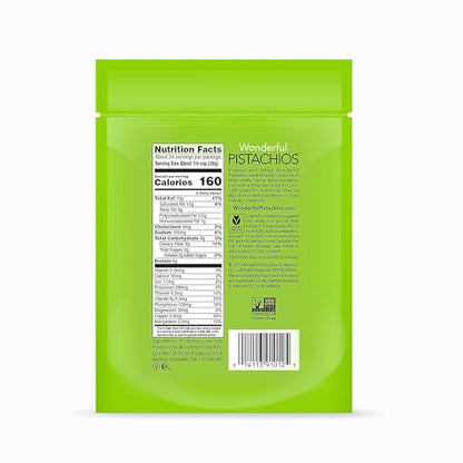 Wonderful Pistachios No Shells, Roasted & Salted Nuts, 24 Ounce Resealable Bag, Protein Snacks, Gluten Free, Healthy Snack-UPStoxs