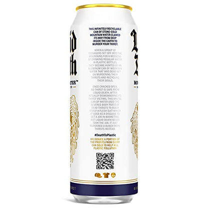 Liquid Death, Still Mountain Water, 8-Pack (King Size 19.2oz Cans), Real Mountain Source, Natural Minerals & Electrolytes-UPStoxs