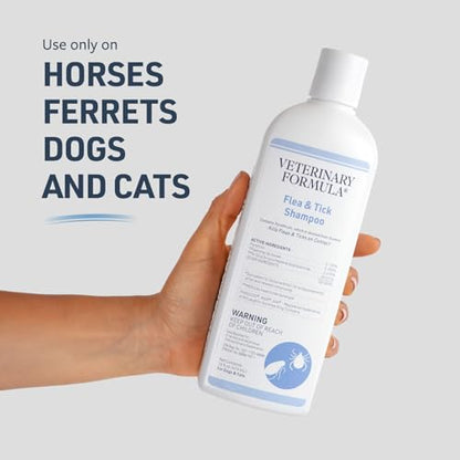 Veterinary Formula Flea and Tick Shampoo for Dogs and Cats, 16 oz-UPStoxs