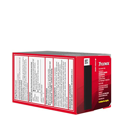 Tylenol Extra Strength Acetaminophen Rapid Release Gels, Pain Reliever & Fever Reducer, 100 ct-UPStoxs