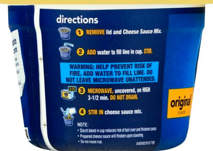 Kraft Original Easy Microwavable Macaroni and Cheese Cups (8 ct Box, 2.05 oz Cups)-UPStoxs