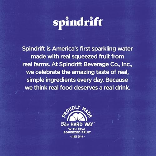 Spindrift Sparkling Water, Blood Orange Tangerine Flavored, Made with Real Squeezed Fruit, 12 Fl Oz Cans, Pack of 24 (Only 12 Calories per Can)-UPStoxs