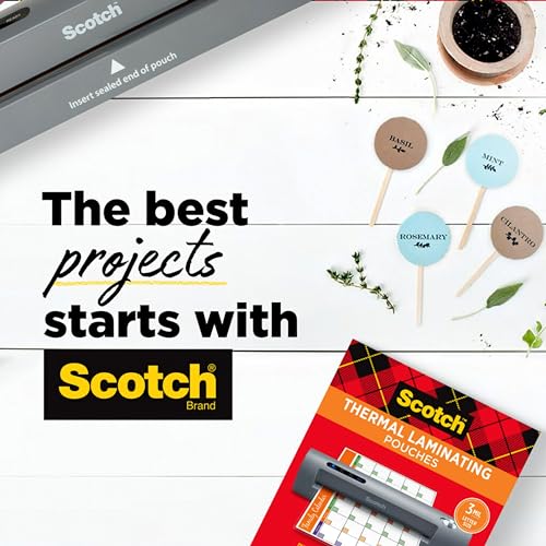 Scotch Thermal Laminating Pouches,200 Pack Laminating Sheets,3 Mil,8.9 x 11.4 Inches, Education Supplies & Craft Supplies, For Use With Thermal Laminators, Letter Size Sheets (TP3854-200)-UPStoxs