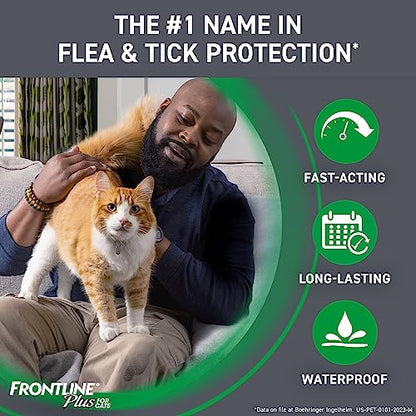 Frontline Plus Flea and Tick Treatment for Cats Over 1.5 lbs. 6 Treatments-UPStoxs