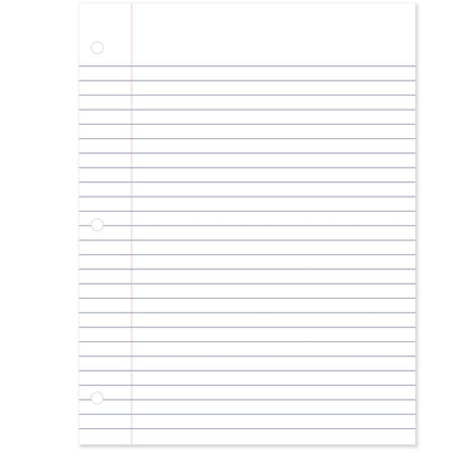 Mead Loose Leaf Paper, Filler Paper, Wide Ruled, 400 Sheets, 10-1/2" x 8", 3 Hole Punched, 1 Pack (150036-ECM)-UPStoxs