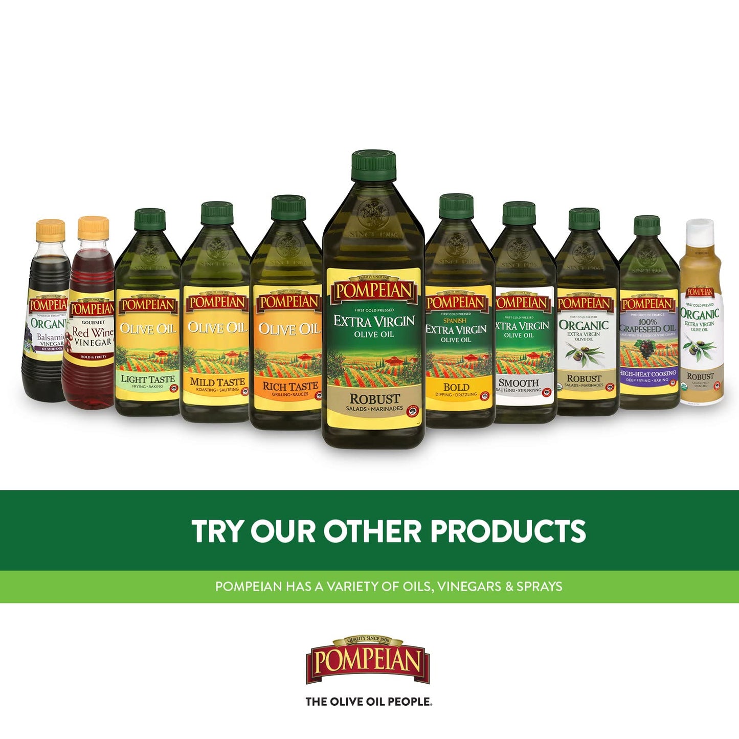 Pompeian Robust Extra Virgin Olive Oil, First Cold Pressed, Full-Bodied Flavor, Perfect for Salad Dressings & Marinades, 68 FL. OZ.-UPStoxs