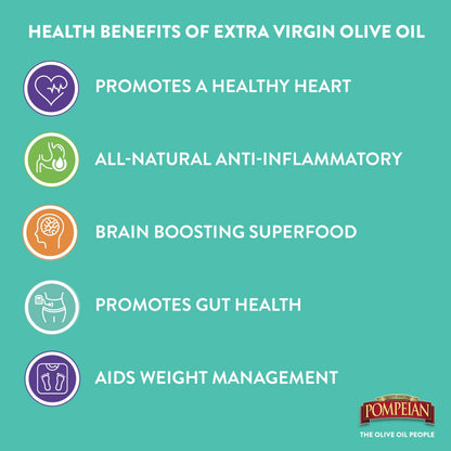 Pompeian Robust Extra Virgin Olive Oil, First Cold Pressed, Full-Bodied Flavor, Perfect for Salad Dressings & Marinades, 48 FL. OZ.-UPStoxs